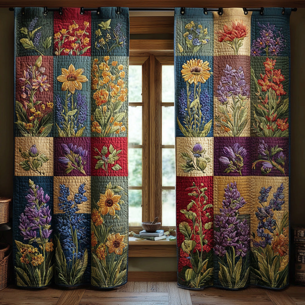 Petal Patch Quilted Curtains NCU0PTT2109