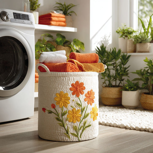 Petal Way Quilted Laundry Basket NCU0DDK2141