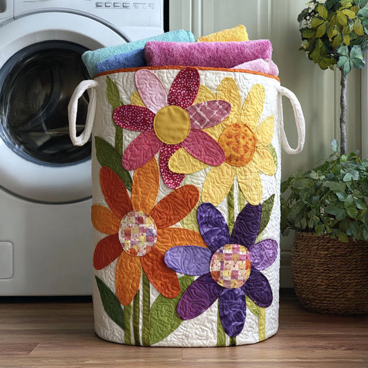 Petal Whisper Quilted Laundry Basket NCU0PTT837
