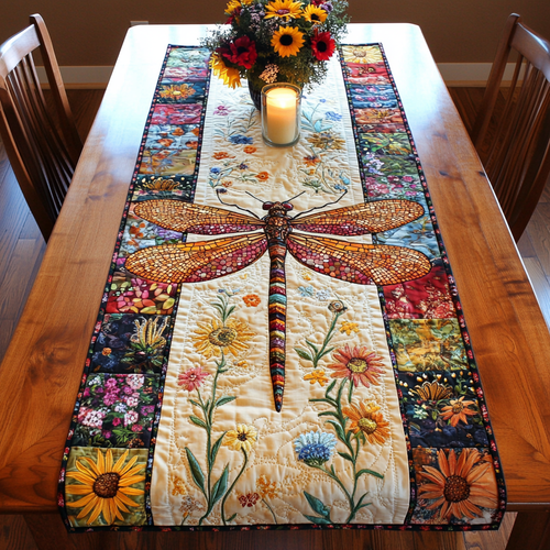 Petal Wings Quilted Table Runner NCU0NVH942