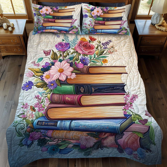 Petals Of Wisdom 3-Piece Quilted Bedding Set NCU0NT1069