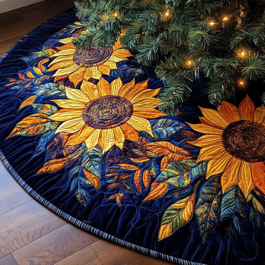 Petals of Joy Quilted Christmas Tree Skirt NCU0PTT075