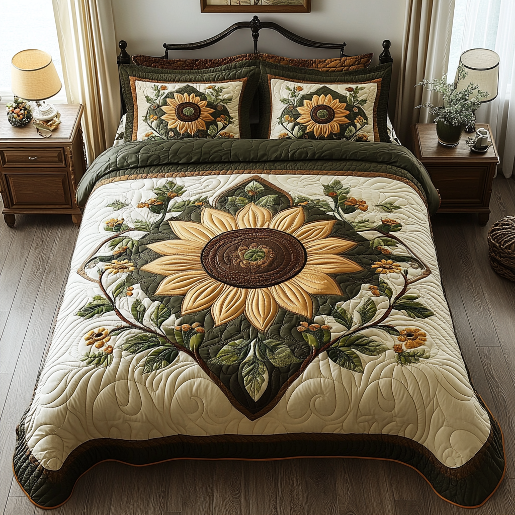 Petals of Joy Quilted Bedding Set NCU0DV087