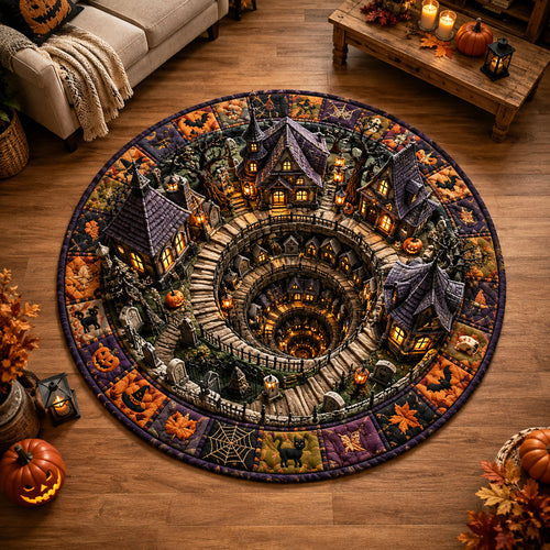 Phantom Hollow Quilted Round Mat NCU0NTV1157