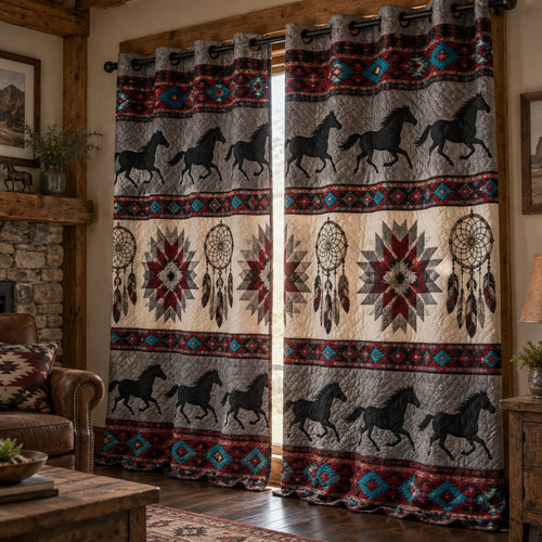 Phantom Steed Vision Quilted Curtains NCU0PVL1135