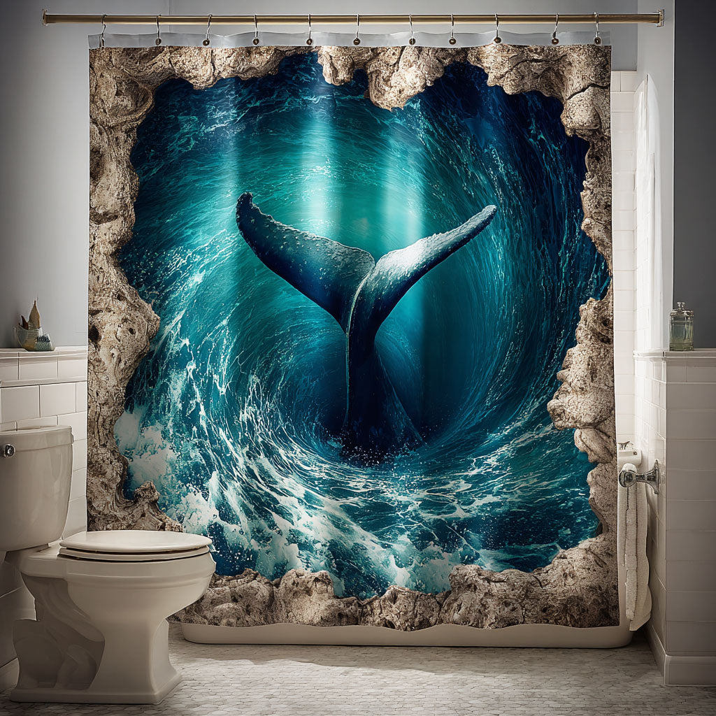 Phantom Waves Shower Curtain NCU0NTD1578