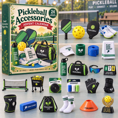 CHRISTMAS KICKOFF 40% OFF - Pickleball Accessories Advent Calendar 2026 - 24-Day Festive Countdown, Acrylic Charms Blind Box - Gift For Pickleball Lovers AC0NT282