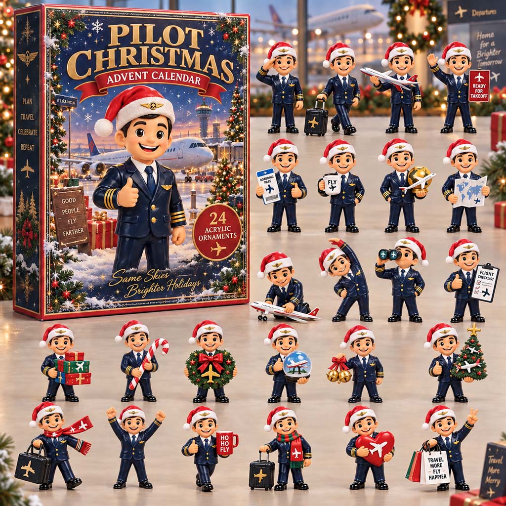 CHRISTMAS KICKOFF 40% OFF - Pilot Christmas Advent Calendar 2026 - 24-Day Festive Countdown, Acrylic Charms Blind Box - Gift For Kids AC0HH056