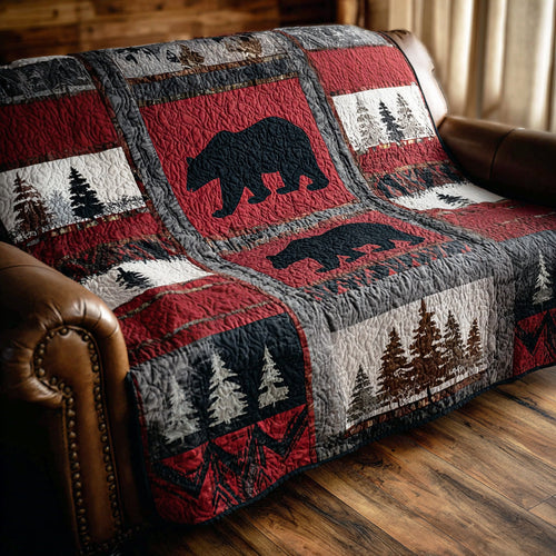 Pine Bear Quilted Blanket NCU0NTD1183