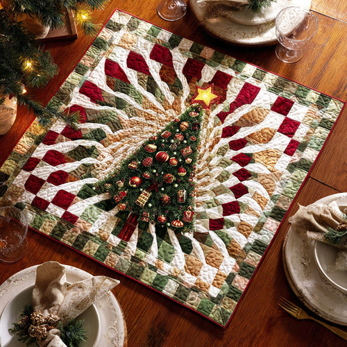 Pine Glow Quilted Table Topper NCU0NTD216