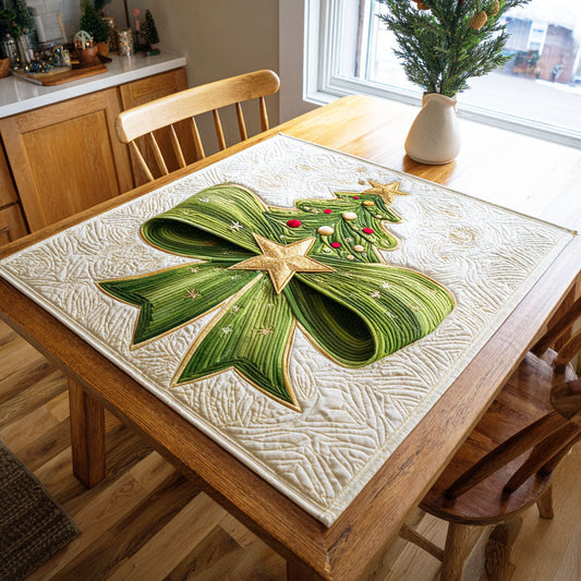 Pine Ribbon Quilted Table Topper NCU0NTD247