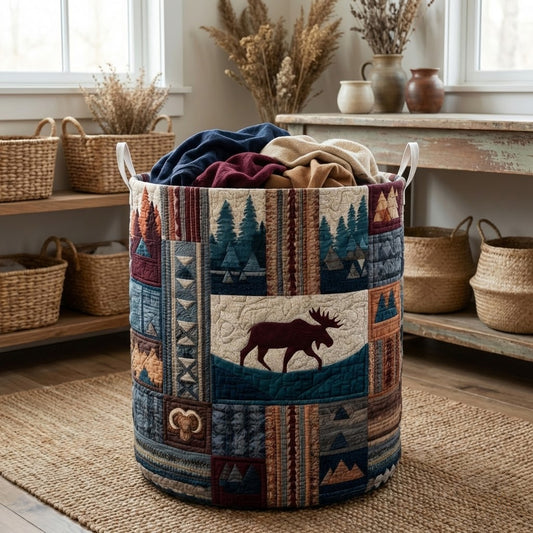 Pine Ridge Quilted Laundry Basket NCU0PVL808