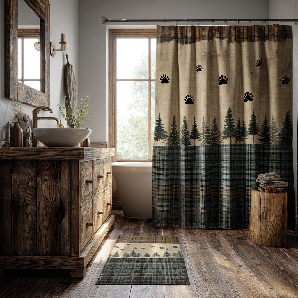 Pine Ridge Tracks Shower Curtain NCU0PTT2858