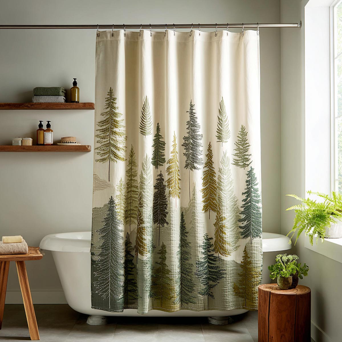 Pine Sanctuary Shower Curtain NCU0DV1885