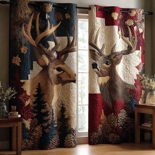 Pine Sentinel Quilted Curtains NCU0NNT2400