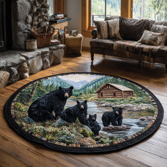 Pine Sentinel Quilted Round Mat NCU0DV1043