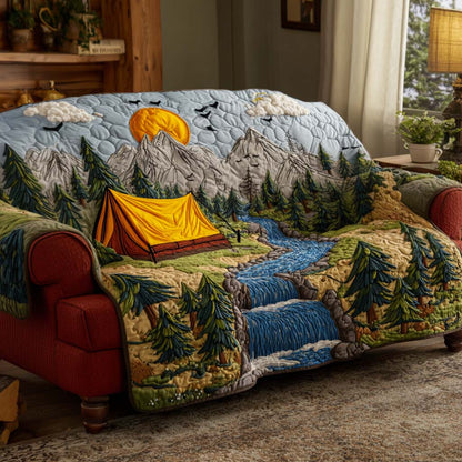 Pine Trail Sunrise Quilted Sofa Cover NCU0NXD1167