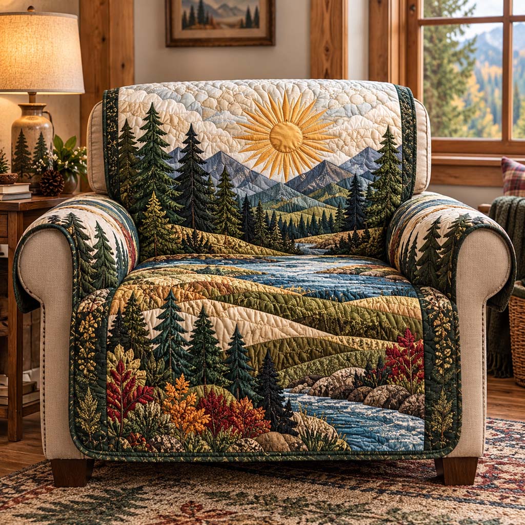 Pine Valley Sun Quilted Sofa Cover NCU0HNH1349