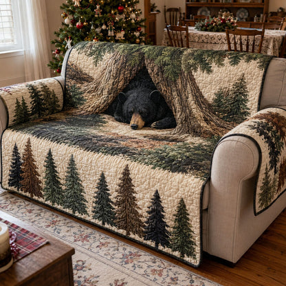 Pinecone Country Charm Quilted Sofa Cover NCU0PTT3431