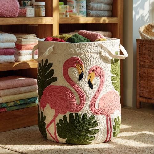 Pink Duo Quilted Laundry Basket NCU0NTV167