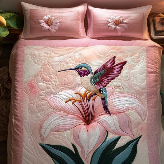 Pink Lily Dance 3-Piece Quilted Bedding Set NCU0NNT318