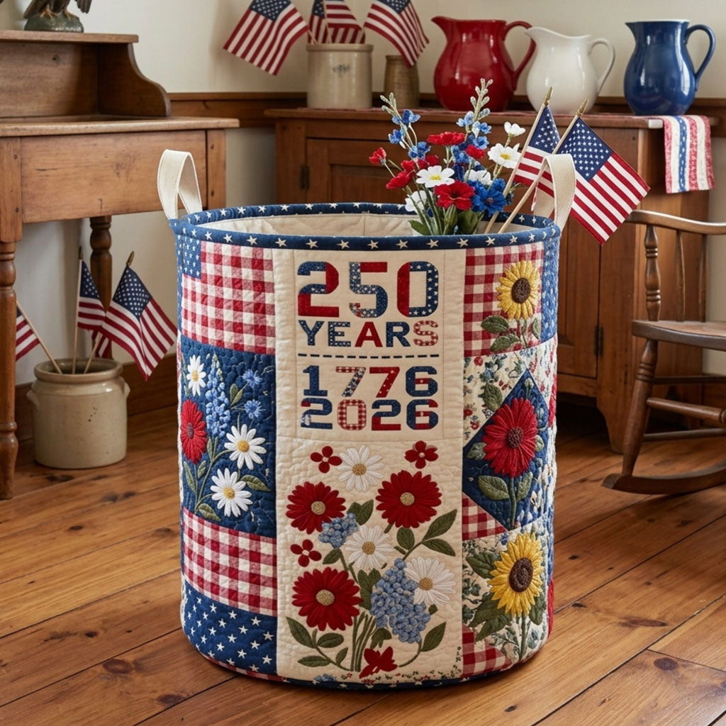 Pioneer Pride Patchwork Quilted Laundry Basket NCU0PTT3117