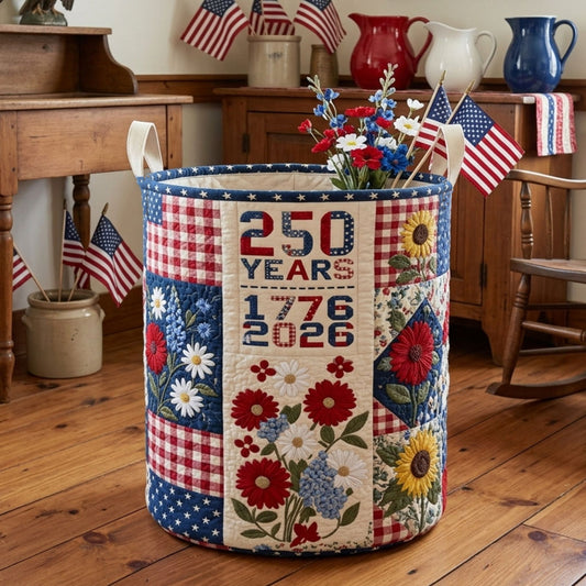 Pioneer Pride Patchwork Quilted Laundry Basket NCU0PTT3117