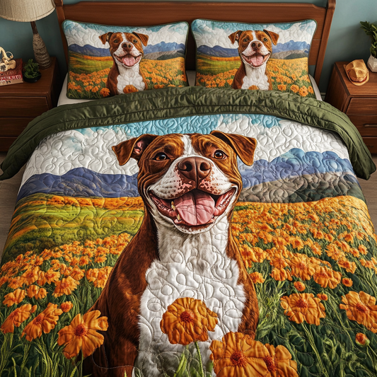 Pitbull Bliss 3-Piece Quilted Bedding Set NCU0NVH766