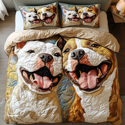 Pitbull Power 3-Piece Quilted Bedding Set NCU0NVH765