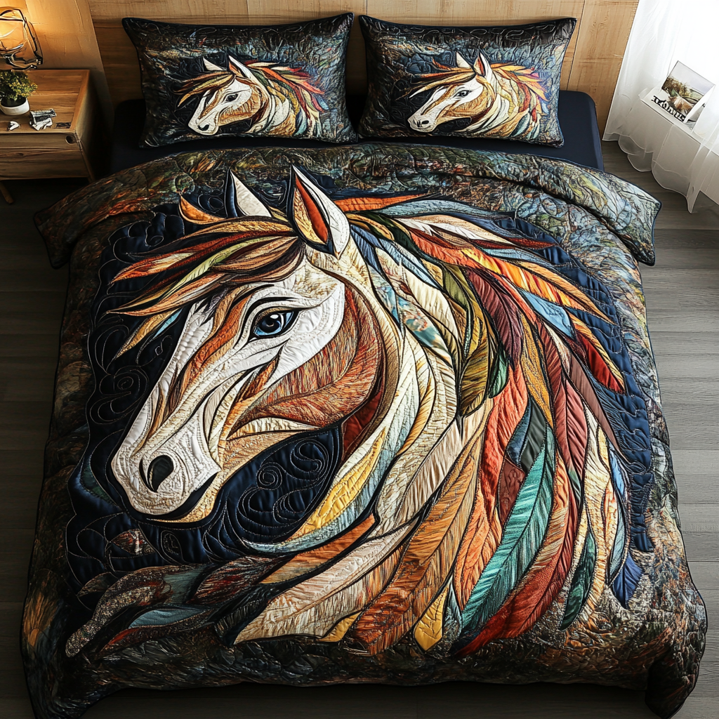 Plains Heritage 3-Piece Quilted Bedding Set NCU0DK2359