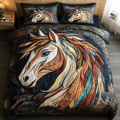 Plains Heritage 3-Piece Quilted Bedding Set NCU0DK2359