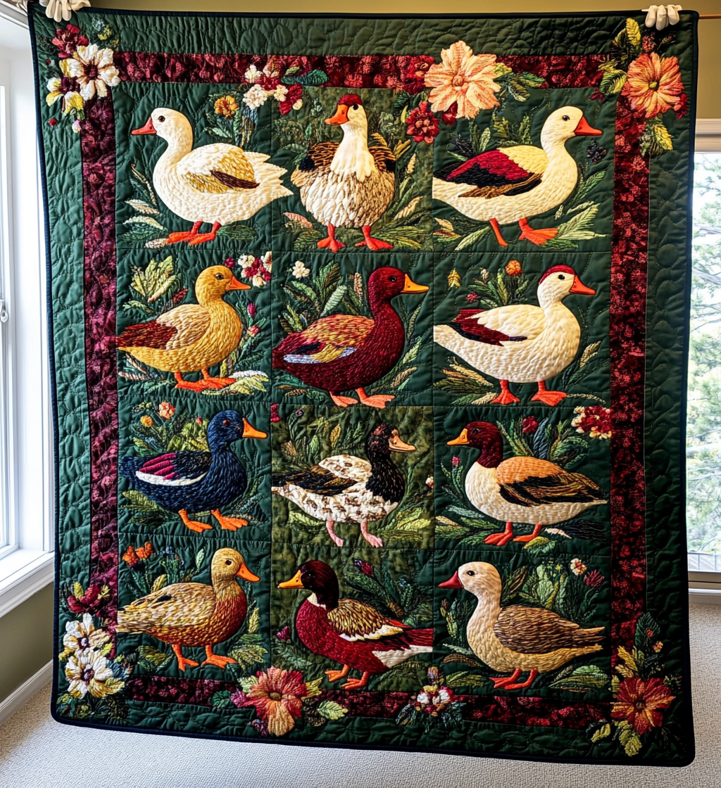 Playful Duck Quilted Blanket NCU0DV414