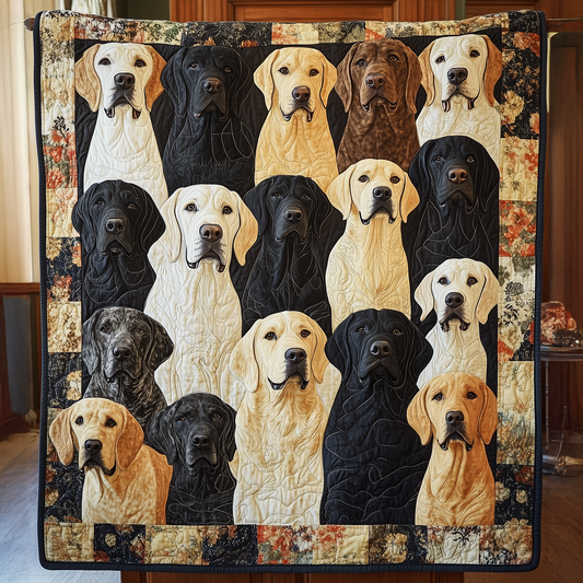 Playful Labrador Quilted Blanket NCU0PT2184