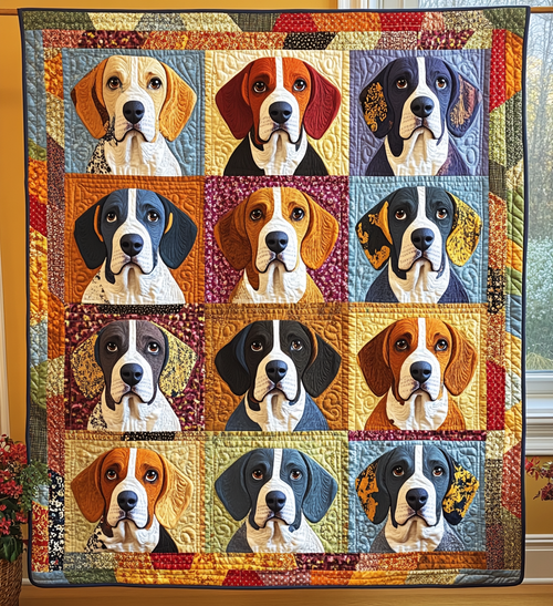 Playful Beagles Quilted Blanket NCU0VL484