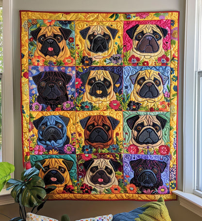 Pug Quilted Blanket NCU0VT11