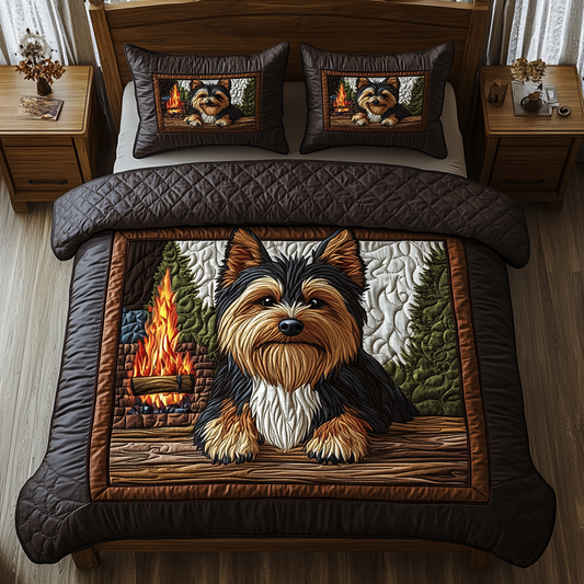 Playful Pup 3-Piece Quilted Bedding Set NCU0DV436