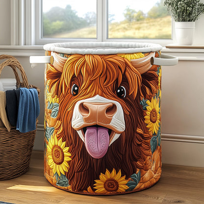 Playful Tongue Quilted Laundry Basket NCU0PVL499