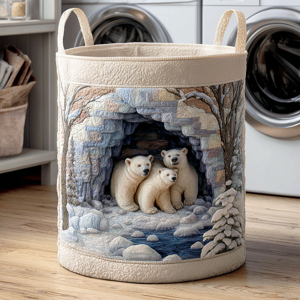 Polar Bear Den Quilted Laundry Basket NCU0NTD517