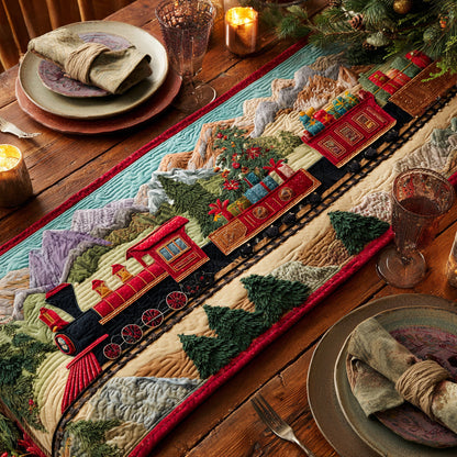 Polar Express Train Quilted Table Runner NCU0HNH416