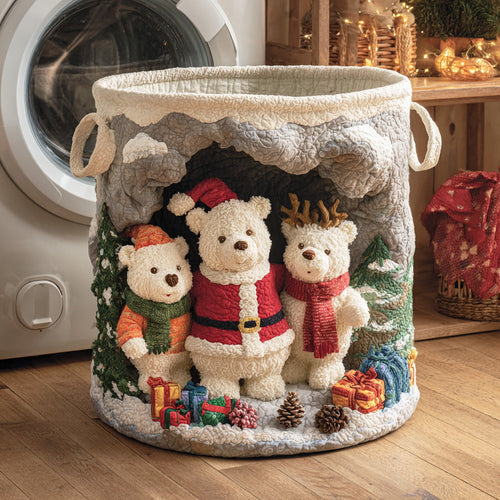 Polar Forest Calm Quilted Laundry Basket NCU0NTD1034