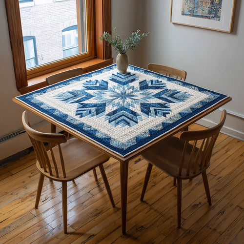Polar Snowflake Compass Quilted Table Topper NCU0HNH193