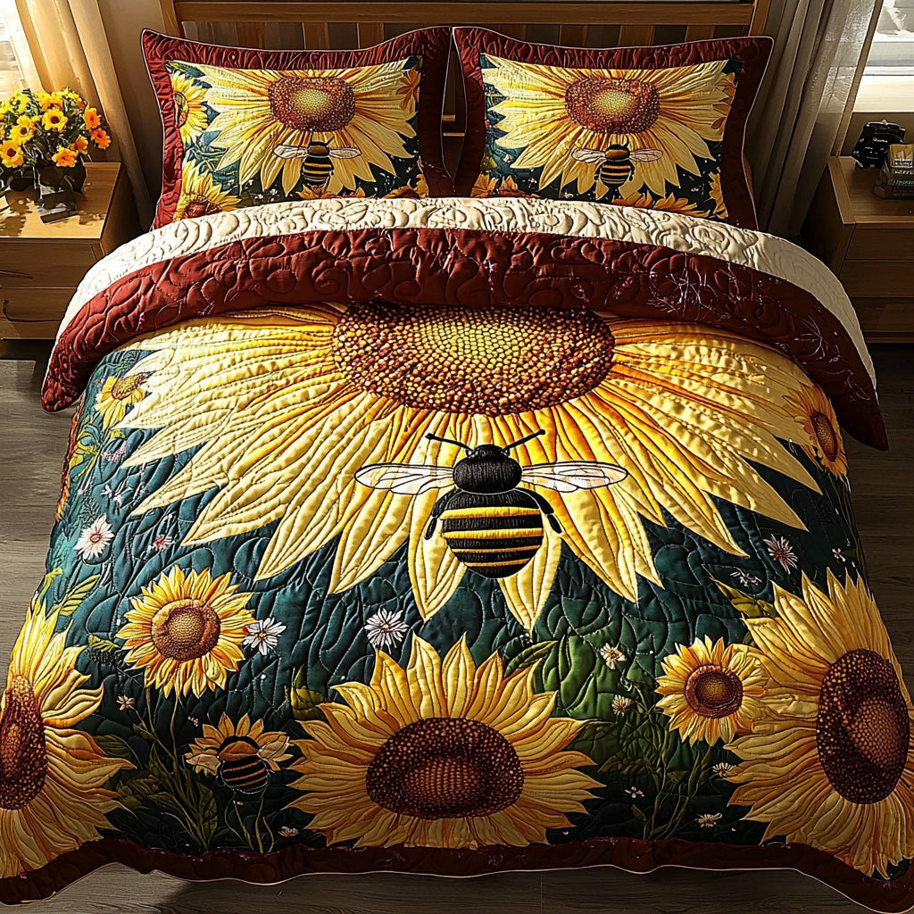 Pollen Path 3-Piece Quilted Bedding Set NCU0DV551