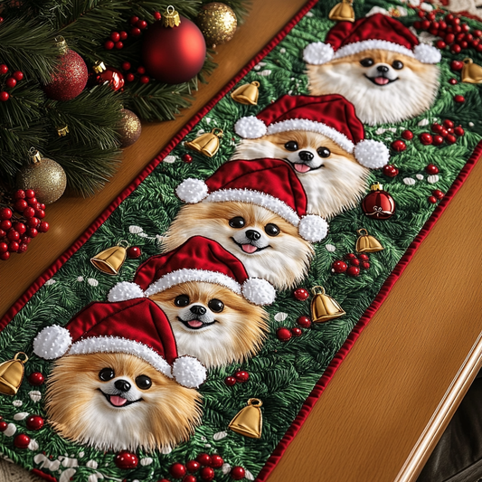 Pomeranian Cheer Quilted Table Runner NCU0DDK1402