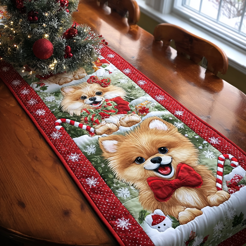 Pomeranian Glow Quilted Table Runner NCU0DDK1404