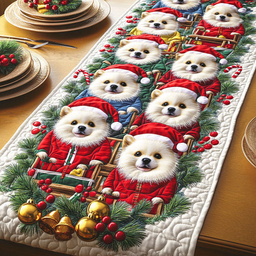 Pomeranian Glow Quilted Table Runner NCU0NTD558