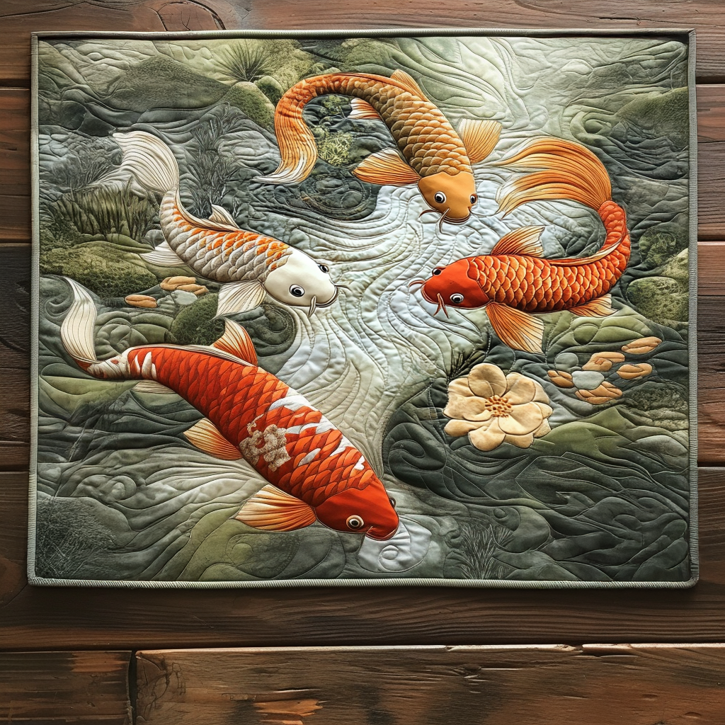 Pond Harmony Quilted Placemat NCU0DV772