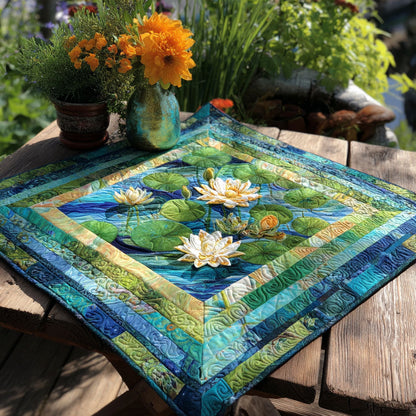 Pond Life Bliss Quilted Table Topper NCU0PTT956