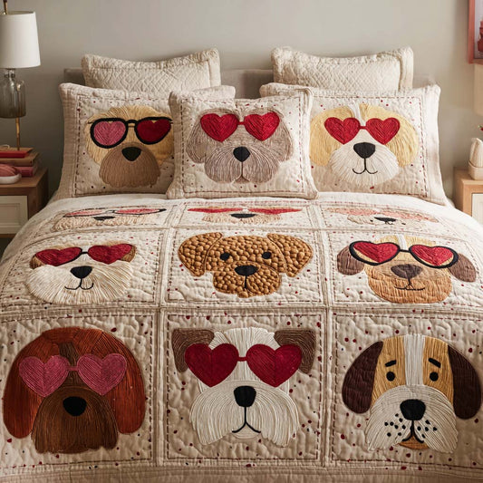 Pooch Serenity 3-Piece Quilted Bedding Set NCU0NNT2683