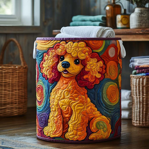 Poodle Pop Quilted Laundry Basket NCU0NXD179