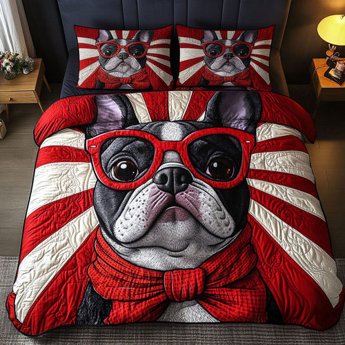 Pop Star Pup 3-Piece Quilted Bedding Set NCU0NNT625